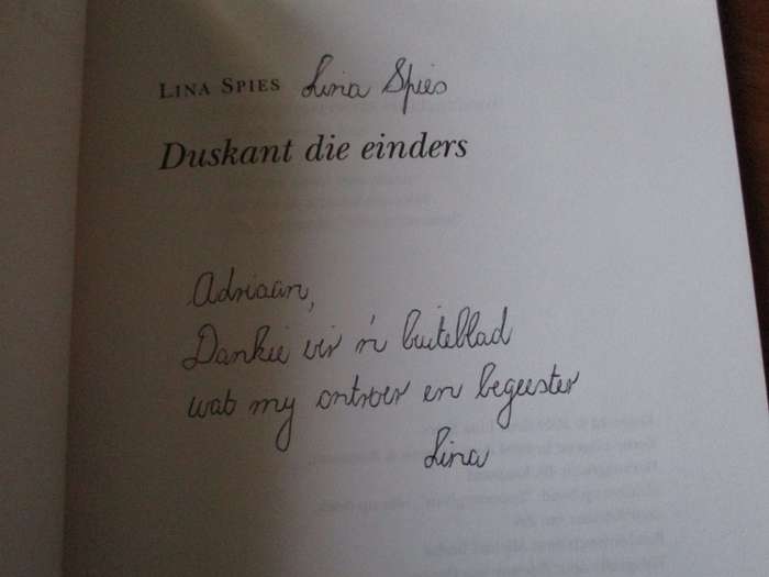 GETEKEN.LINA SPIES  DAGREIS  en DUSKANT DIE EINDERS