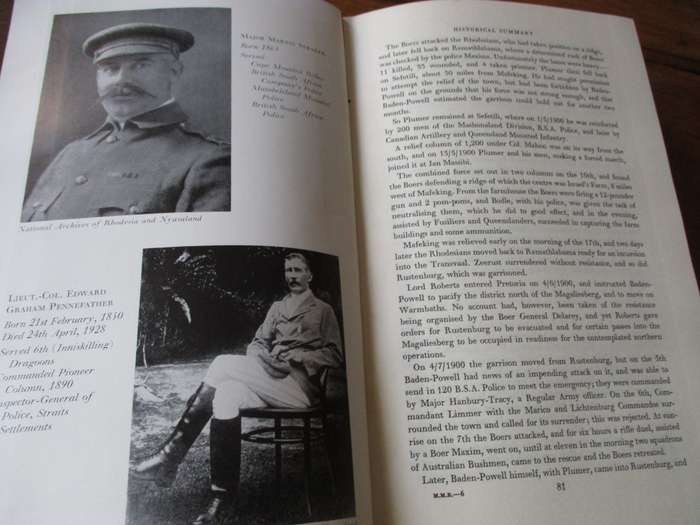 MEN WHO MADE RHODESIA  by Colonel A.S. Hickman