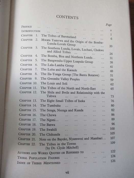 The TRIBES OF NORTHERN RHODESIA  W.V. BRELSFORD