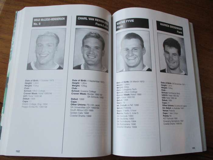 1999 Who`s Who of South African Rugby  Chris Schoeman