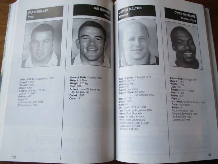 1999 Who`s Who of South African Rugby  Chris Schoeman