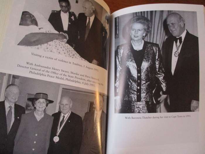 SIGNED. FW DE KLERK THE AUTOBIOGRAPHY  THE LAST TREK A NEW BEGINNING