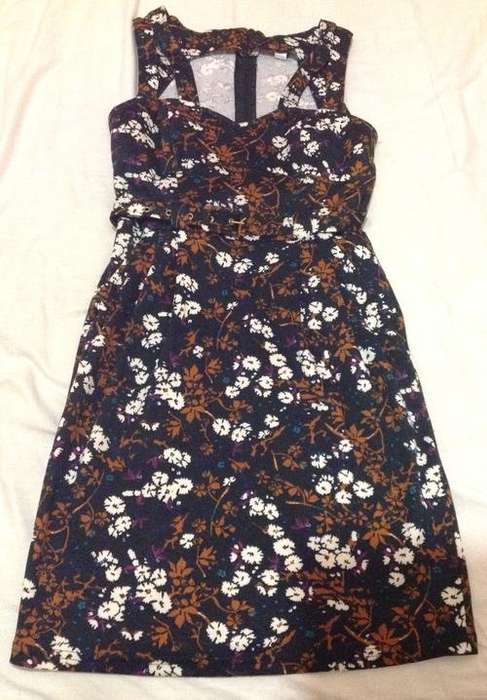 Sale Ladies Brown Floral Dress Size Small