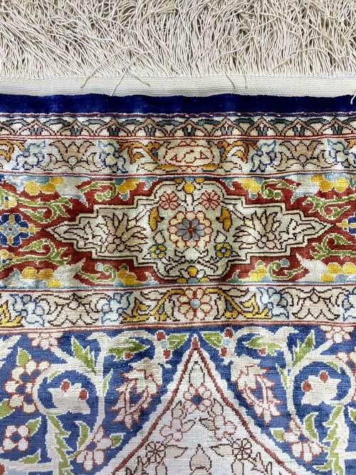 Turkish silk Hereke rug 140x92 cm