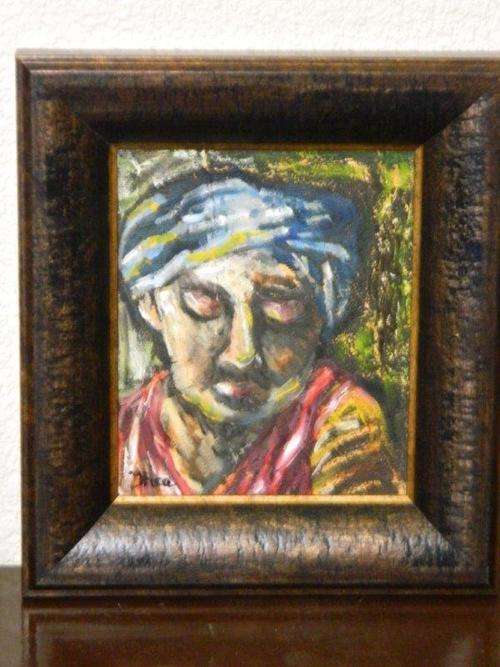 Slamayer Face- by Thea 320x360mm framed.