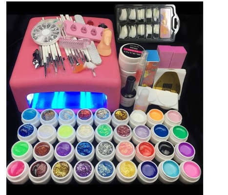 36 W UV Lamp and 36 Colors UV Gel Nail Art Nail Tools Set Nail Polish Nail Gel Building Kit set a to