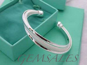 ***925 STERLING SILVER TWISTED MESH BANGLE STAMPED 925***