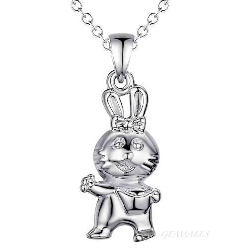 CUTE LITTLE BUNNY RABBIT PENDANT NECKLACE  *** GIFT IDEA ***