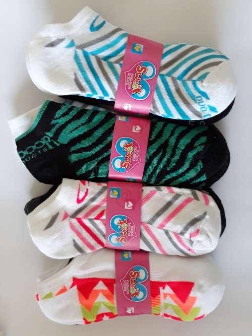 12 - Pair Multi Colour Cotton Fun Sports Socks