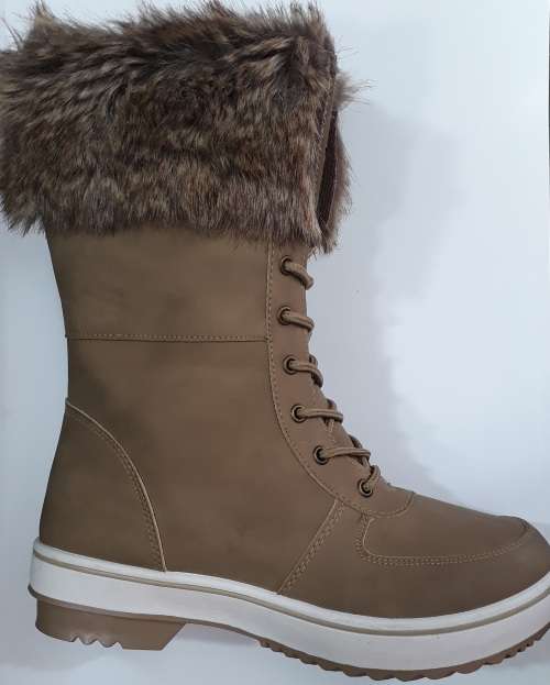 Women's Cold Weather Mid High Faux Fur Boots -Size 7