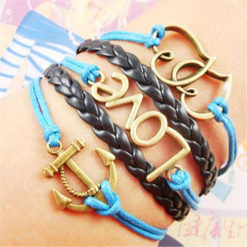 Hot Seller !!! -- European Fashion Infinity Love Leather Bracelet