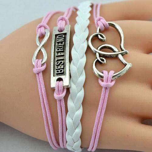 Hot Seller !!! -- European Fashion Infinity Leather Bracelet