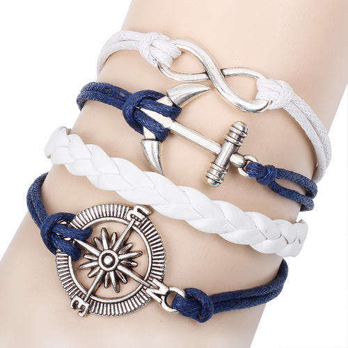 Hot Seller !!! -- European Fashion Infinity Leather Bracelet
