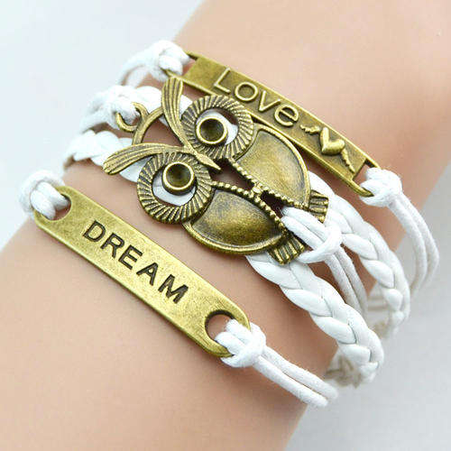 Hot Seller !!! -- European Fashion Infinity Leather Bracelet