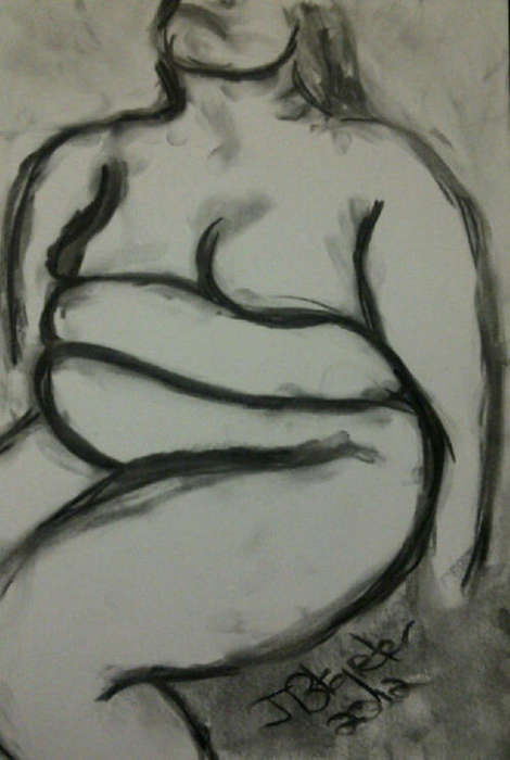 Beautiful original charcoal by Johan Potgieter