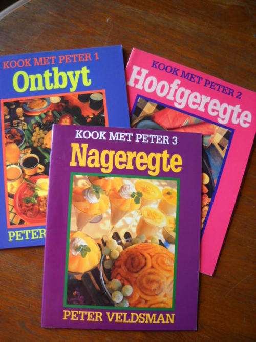 3 X Peter Veldsman:  Kook Met Peter - Onrbyt, Hoofgeregte en Nageregte (RESEPTE)