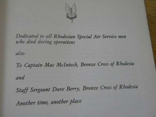THE ELITE  The story of the RHODESIAN SPECIAL AIR SERVICE  by Barbara Cole