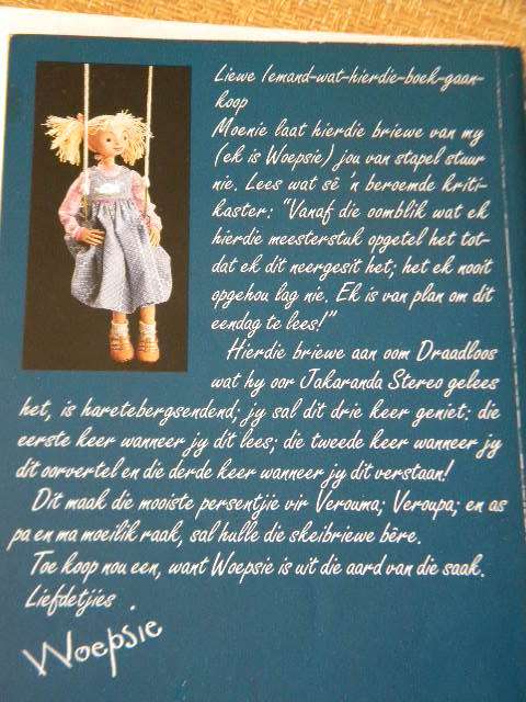 LIEWE OOM DRAADLOOS  Briewe van Woepsie  deur Fanus Rautenbach
