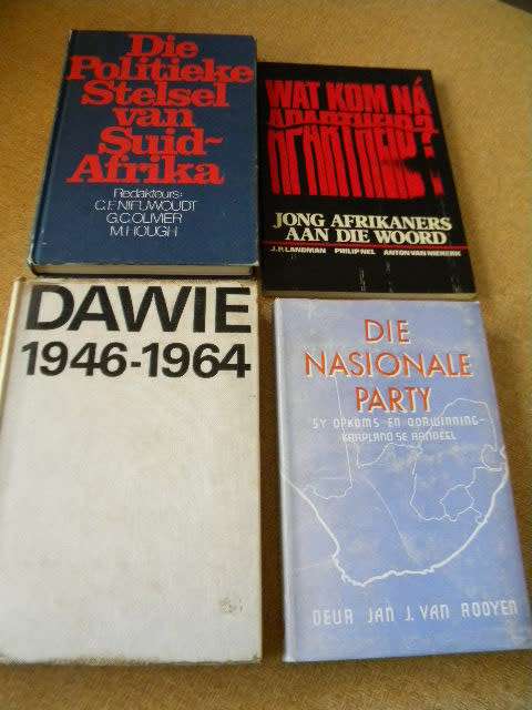 4 BOEKE: Die Politieke Stelsel van SA, Wat kom na Apartheid, Dawie 1946 -1964 en Die Nasionale Party
