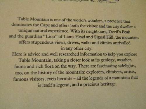 KNOW TABLE MOUNTAIN by John Kench