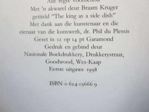 BORDE BORDE BOORDEVOL  Verhale en essays oor kos  Samesteller: Hennie Aucamp