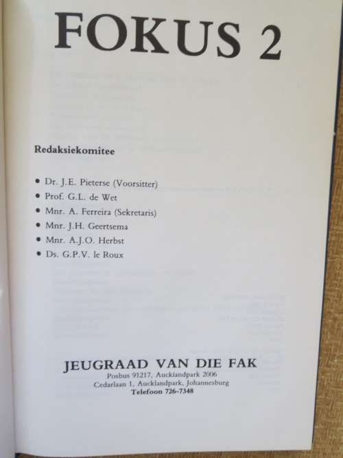 FOKUS 2 JEUGRAAD VAN DIE FAK