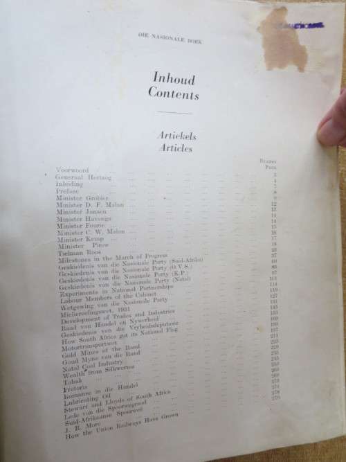 DIE NASIONALE BOEK  deur Hjalmar Reitz en Harm Oost  (Die Nasionale Party van Suid-Afrika)