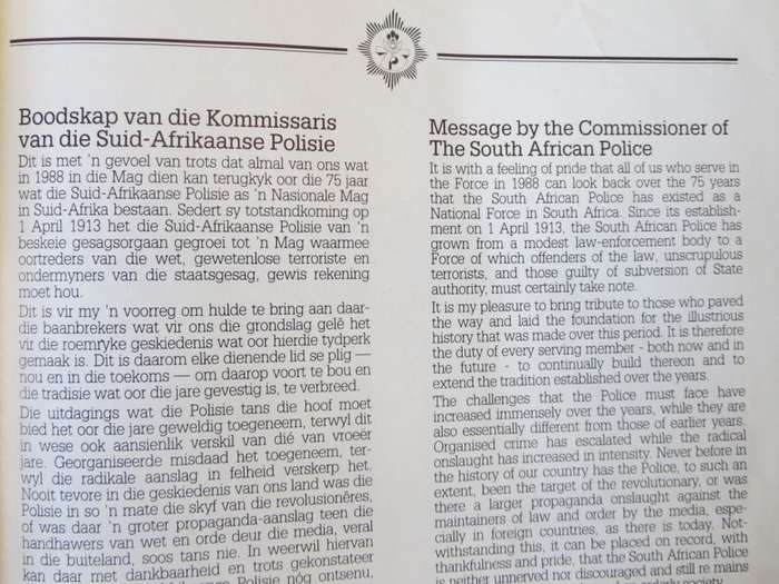 1988 SAP JAARBOEK. (75ste bestaansjaar van die SAP)