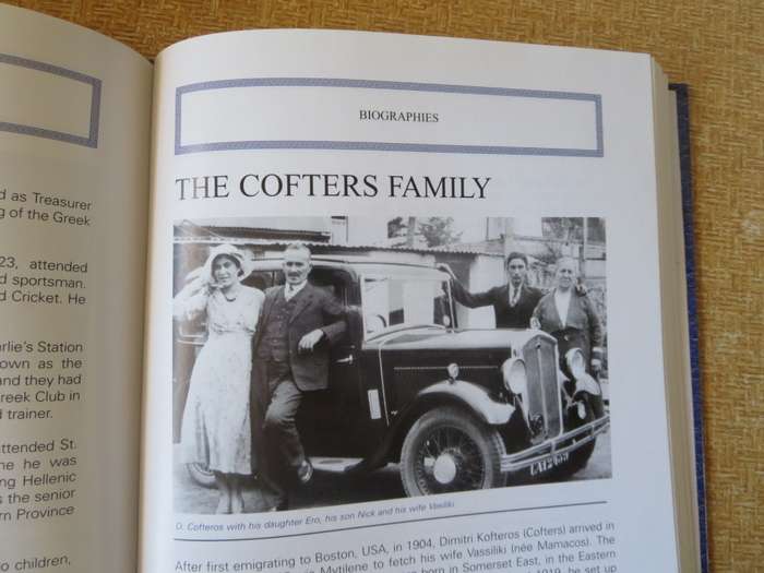 HELLENIC COMMUNITY OF CAPE TOWN 1900 - 2000 - A History of 100 years  Texts: English and Greek