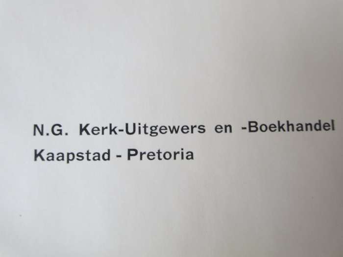 DIE MOEDER VAN ONS ALMAL. H.C. Hopkins. (Geskiedenis van die Gemeente Kaapstad 1665 -1965)  (P)