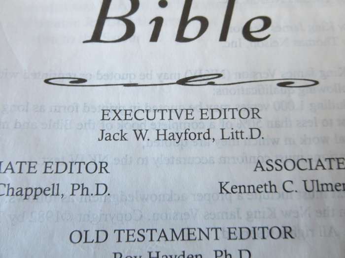 NEW SPIRIT FILLED LIFE BIBLE  Executive Editor: Jack W. Hayford  New King James Version