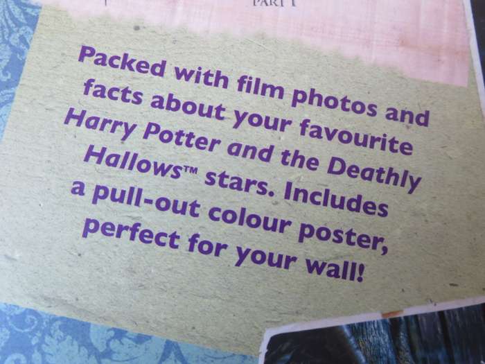 HARRY POTTER AND THE DEATHLY HALLOWS  Part 1  Film Poster Book