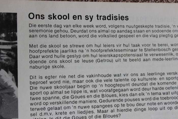 HOËRSKOOL RIVIERSONDEREND. Feesblad 1940-1990.