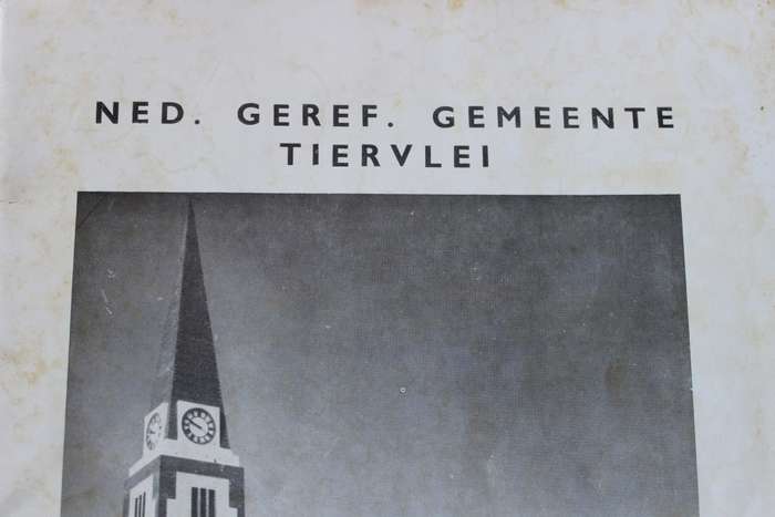 NED. GEREF. GEMEENTE TIERVLEI  Herdenking van 21-jarige bestaan 24 Junie 1938 - 24 Junie 1959