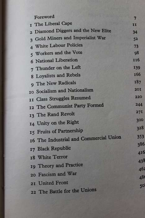 CLASS & COLOUR IN SOUTH AFRICA. 1850 - 1950. Jack & Ray Simons.     (W)