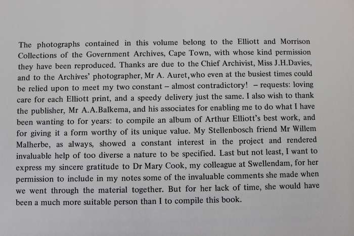 HANS FRANSEN. Architectural Beauty of the old Cape as seen by Arthur Elliott.    (W)