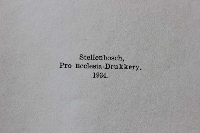 GEDENKBOEK VAN DIE TEOL. SEMINARIE (N.G.Kerk) Stellenbosch. Driekwart Eeufees 1859-1934.    (P)