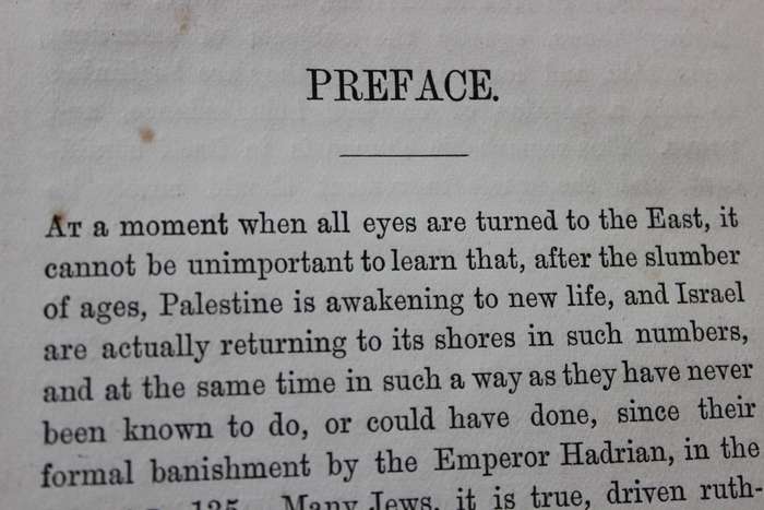 PALESTINE RE-PEOPLED. A sign of the times. By the Rev. James Neil. (1877)         (P)