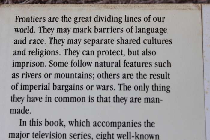 FRONTIERS (The Book of the TV Series) Ronald Eyre, Nadine Gordimer, Nigel Hamilton and others