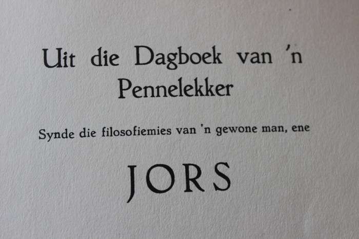 UIT DIE DAGBOEK VAN N PENNELEKKER   JORS