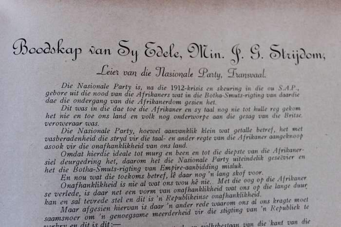 DIE TRIOMF VAN NASIONALISME IN SUID-AFRIKA (1910 - 1953)  Redakteur D. P. Goosen