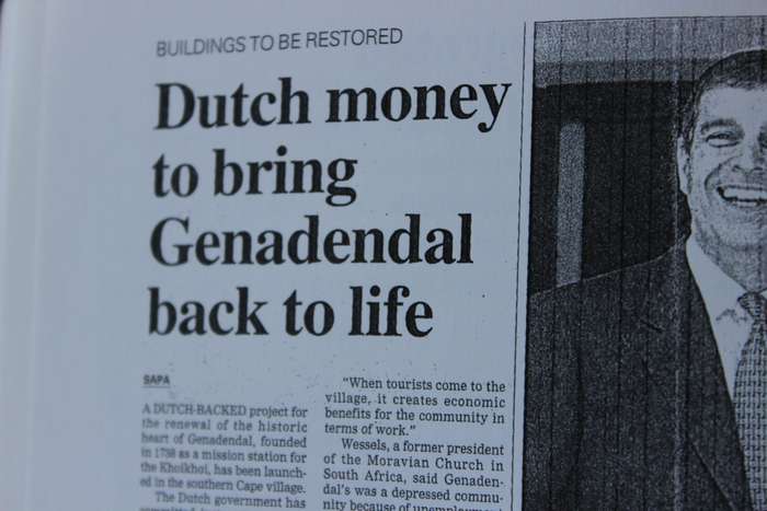 THE CHALLENGE OF GENADENDAL. Edited by: Hannetjie du Preez, Ron van Oers e.a.   (W)
