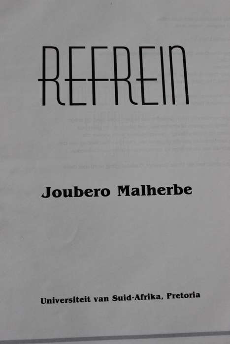 REFREIN  deur Joubero Malherbe