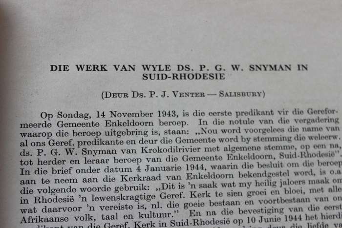 DIE HEMELE GEOPEN. Deel 1. Ds. P.G.W. Snyman.  (P)