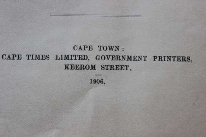 COLONY OF THE CAPE OF GOOD HOPE. Acts of Parliament. Session of 1906.   (P)