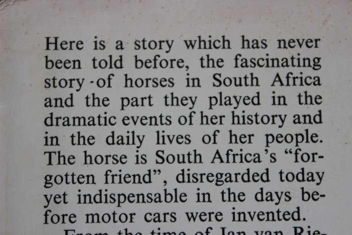 SAGA OF THE SOUTH AFRICAN HORSE  by Daphne Child