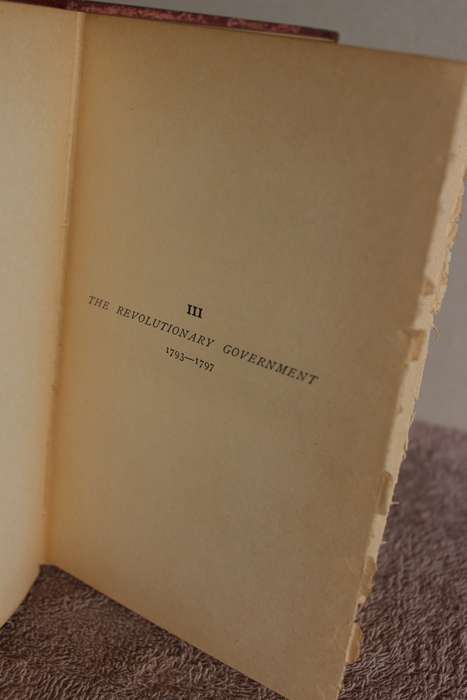 THE FRENCH REVOLUTION. A political History 1789-1804 by A. Aulard. Vol. III (1793-1797)