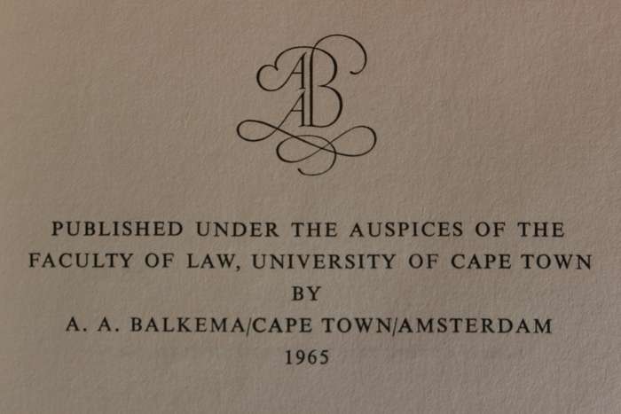 ACTA JURIDICA 1962 and 1963. (Law Journal of UCT Law Faculty)   (W)