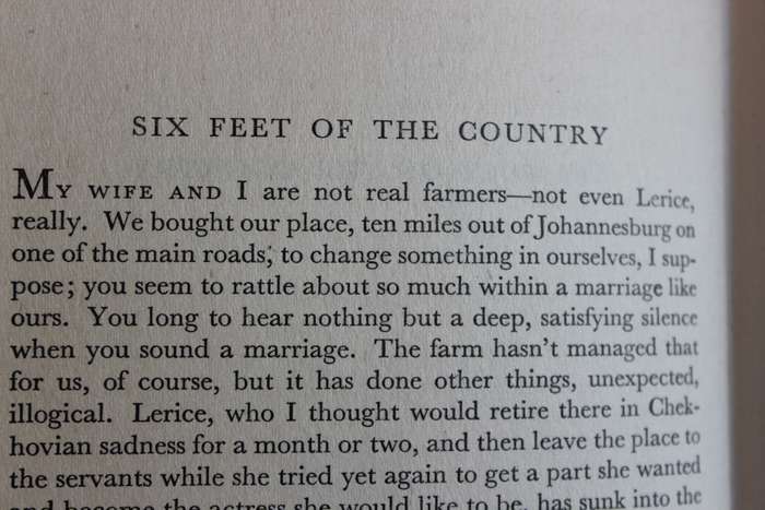 SIX FEET OF THE COUNTRY. Short Stories by Nadine Gordimer.   (W)