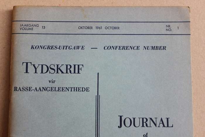 TYDSKRIF VIR RASSE-AANGELEENTHEDE. Journal of Racial Affairs. Drie Volumes.  (W)